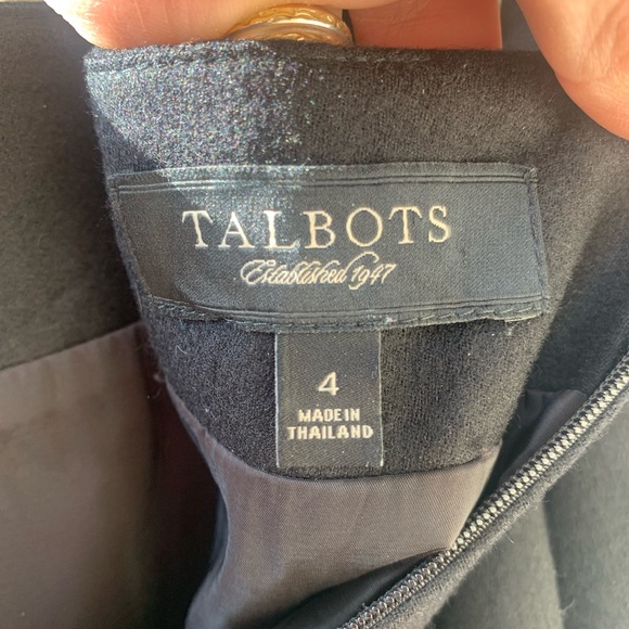 Talbots black A-line skirt wool size 4 - Picture 4 of 11